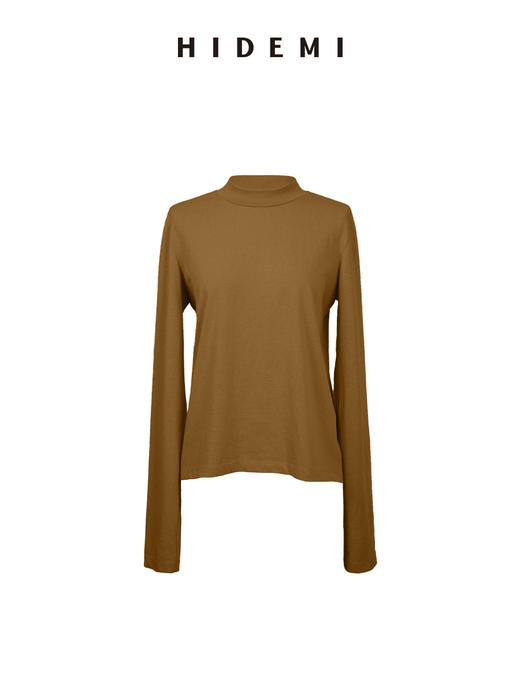 HIDEMI 极简小圆领天然棉百搭款t恤 长袖/短袖 白色/黑色 商品图11