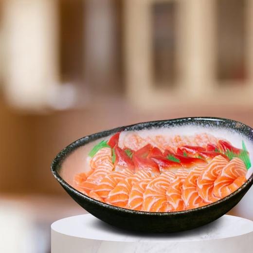 【润荇渔市200-100】刺身三拼 挪威三文鱼90g+俄罗斯北极甜虾30g+加拿大北极贝30g 深海美味一次享受 商品图1