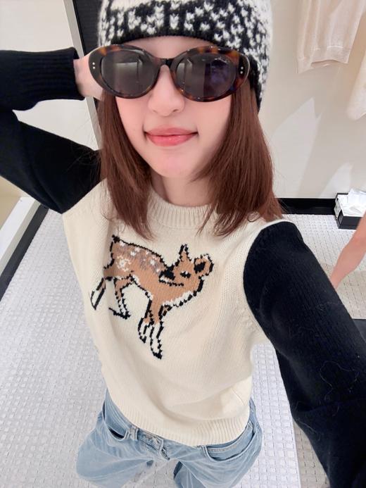 XY37-香奈儿*25n撞色小鹿羊绒针织毛衣（PG*MM） 商品图3