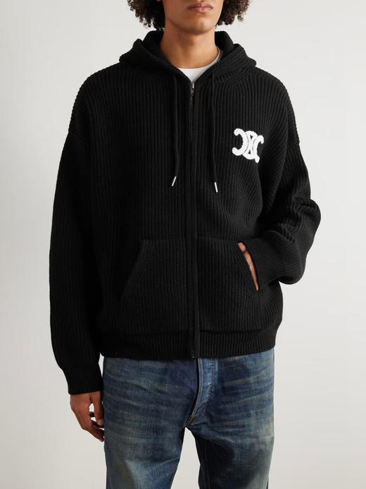 XY36-赛琳25SS秋冬凯旋门徽标针织拉链毛衣外套（ZMZ） 商品图2