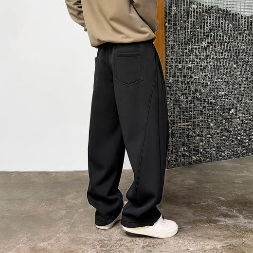 徐太浪【松紧腰 立体裁剪】休闲裤男秋冬2025新款宽松直筒运动裤 商品图3