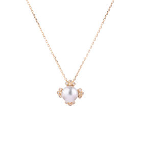 订购10周到｜Shinkai-spread akoya-Akoya珍珠 钻石 吊坠 项链［日本设计师］