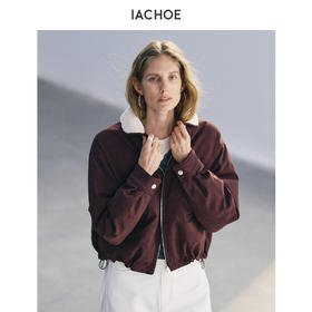 棉仓3671515004-  95%白鹅绒环保麂皮绒仿羊绒皮面包羽绒服