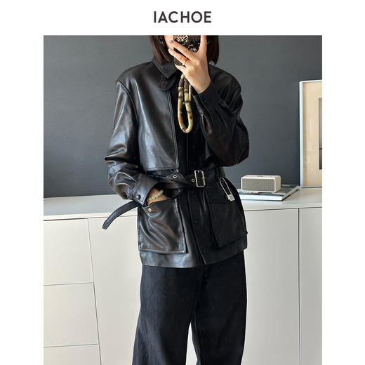 棉仓3661527001-帅气风衣款羊皮皮衣 商品图3