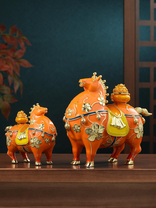 生肖马摆件招财高级感办公室桌面装饰吉祥物马上发财乔迁开业礼物 商品图2