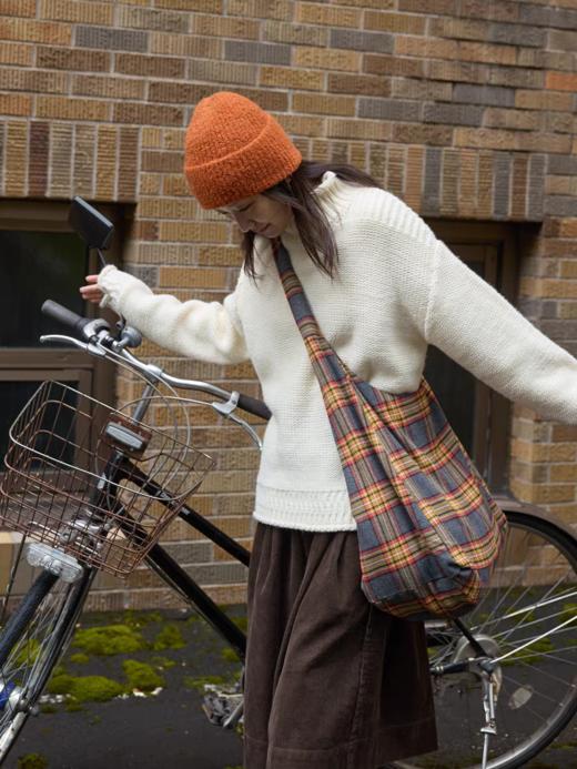 步履不停/5D52034C/撞色托特单肩轻量格纹包 商品图1