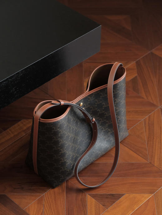 赛琳 复古印花 设计单肩包 黄褐色（HH） 商品图6