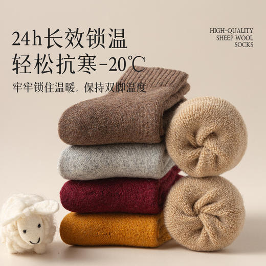 自发热美利奴羊毛袜，羊毛含量50%以上、快速升温8度，男女款【G】 商品图0