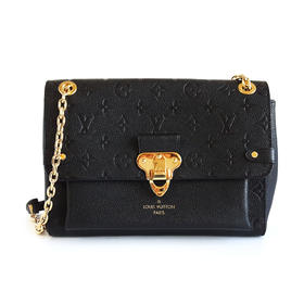 【95新】LV路易威登M44151 VAVIN系列小号黑色全皮压花单肩斜挎链条包女士051125AK10