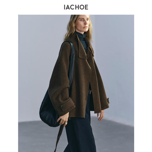 棉仓3571566005-短款羊毛羊绒混纺大衣 商品图2