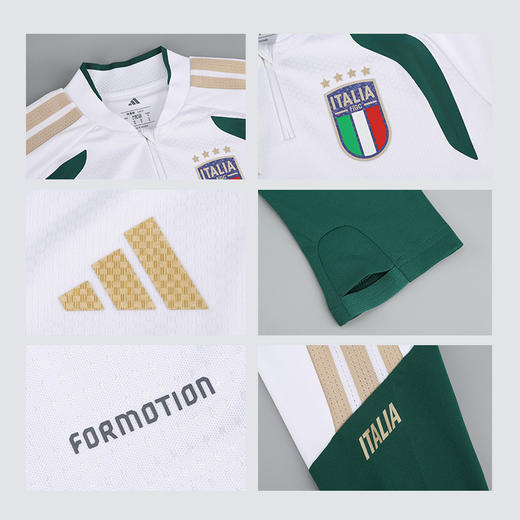 小李子ADIDAS阿迪达斯2026世界杯意大利球员版半拉链长袖训练服成人男JZ9367 商品图3