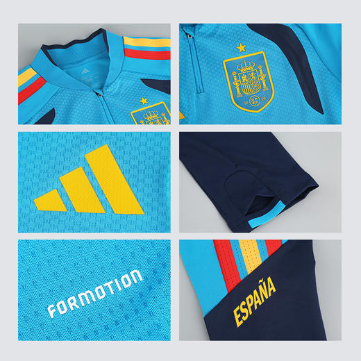 小李子ADIDAS阿迪达斯2026世界杯西班牙球员版半拉链长袖训练服成人男KA8158 商品图3