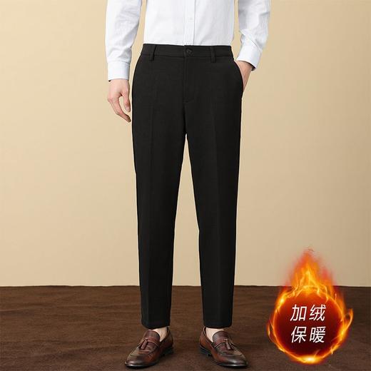 毛呢西裤！男加绒加厚休闲商务直筒裤！2025男士职业裤子冬季长裤毛料西装裤！ 商品图2