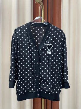 「断码清仓」法式复古爱心波点显瘦真丝外套ZFYY071