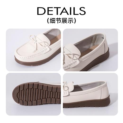 Grace&Glam 减龄真皮舒适蝴蝶结豆豆鞋 商品图4