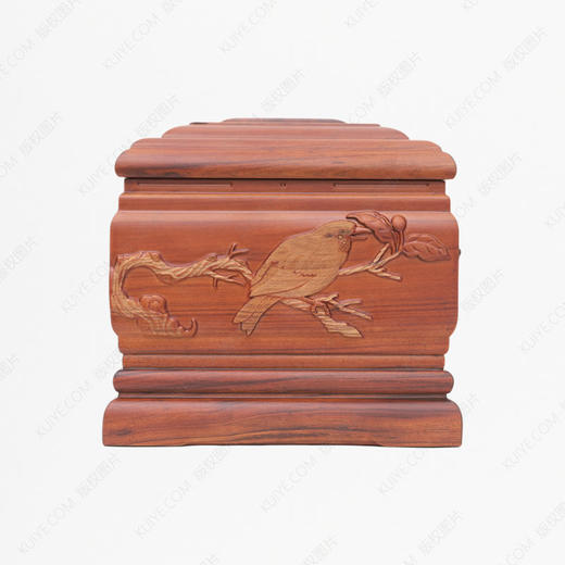 高品质寿盒“百灵”（丝翎檀雕）精品木质骨灰盒 商品图1