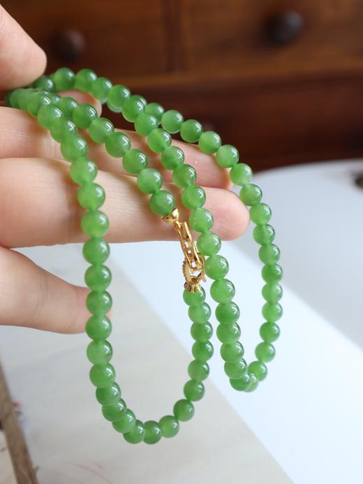 果绿色和田碧玉妈妈链6mm JY 商品图4