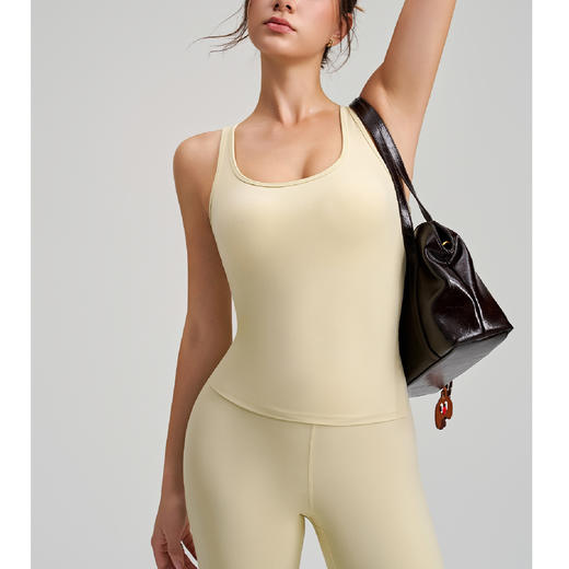 跃牌【安琪拉系列】健身运动固定胸垫女士瑜伽交叉肩带运动内衣美背背心A2-030 商品图1