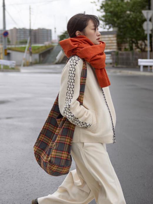 步履不停/5D13304C/翻领粗针拉链开衫外套 商品图1