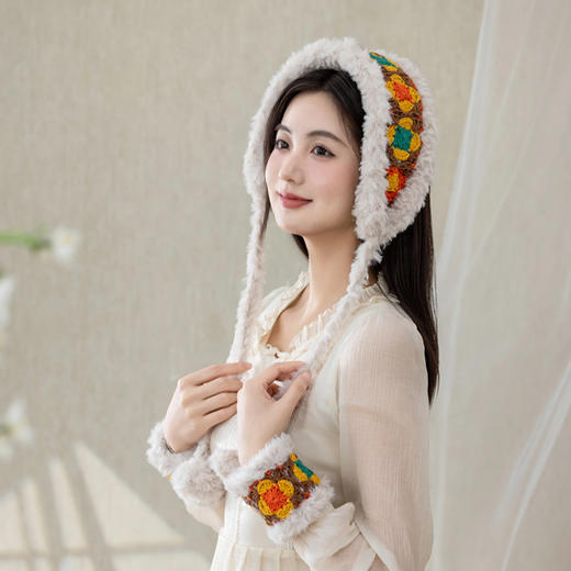 苏苏姐家双面暖绒围脖&护腕手工diy钩针编织围巾毛线团冬季材料包 商品图1