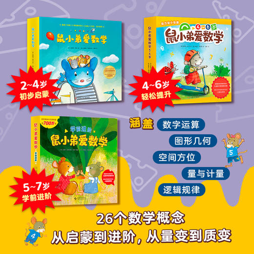 【多规格】鼠小弟爱数学 大全集（全26册）2~4岁/4~6岁/5~7岁.学前进阶 商品图1