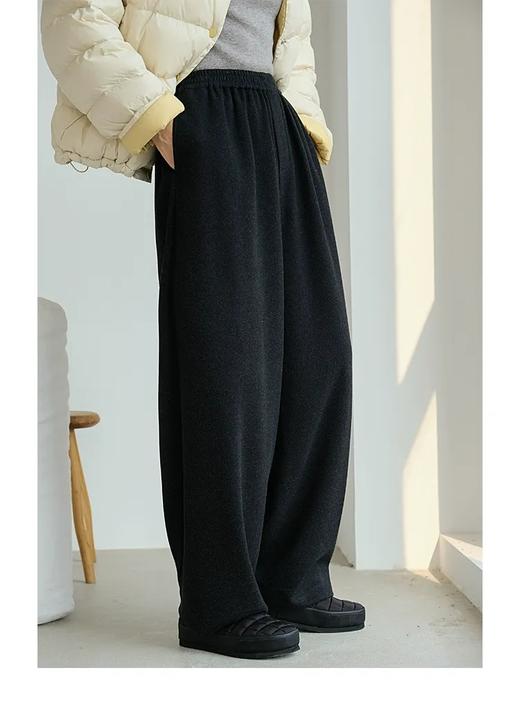 D110613“暖炉”科技与自然共生的「生态暖裤」蚕丝羊毛羽绒混纺弯刀裤 商品图7