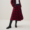 谜底格纹半身裙2025年冬季新品复古优雅高腰撞色拼接女254MB1666 商品缩略图2