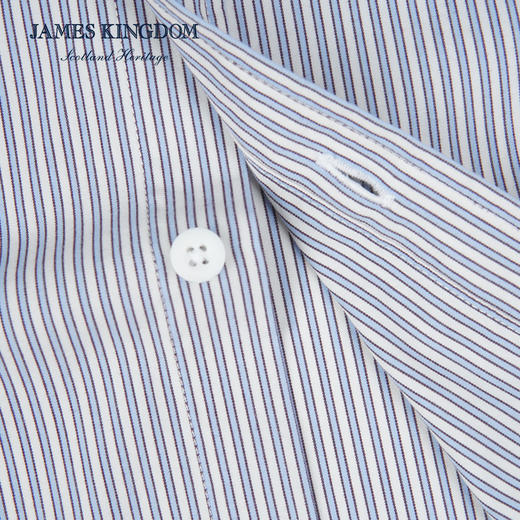 【碳素磨毛】春季新款保暖衬衫男士长袖高级碳素磨毛商务休闲条纹保暖衬衫 商品图3