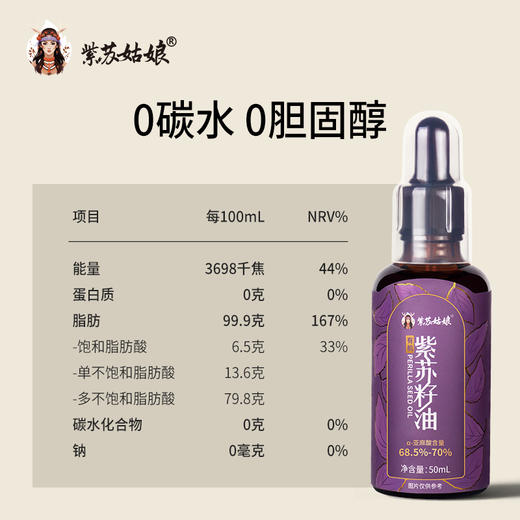 紫苏姑娘有机紫苏籽油鄂伦春黑土地种植高α亚麻酸50ml 商品图4