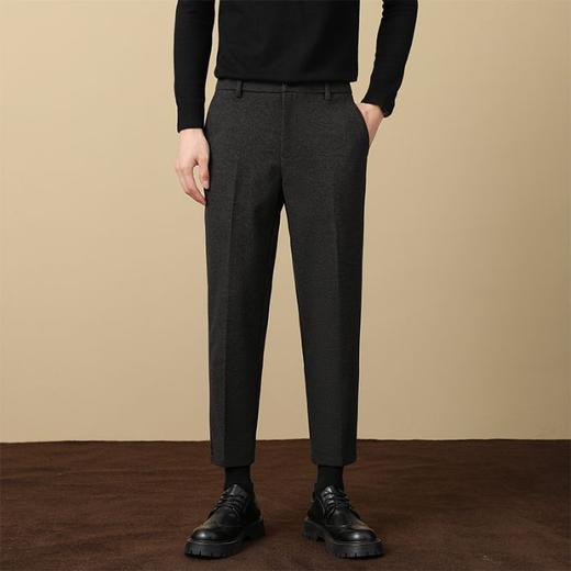 毛呢西裤！男加绒加厚休闲商务直筒裤！2025男士职业裤子冬季长裤毛料西装裤！ 商品图13