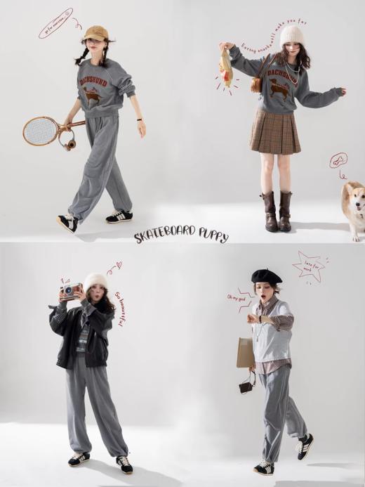 浮生八记/25C115/25C113/复古英伦刺绣腊肠贴布绣卫衣卫裤 商品图4