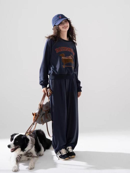 浮生八记/25C115/25C113/复古英伦刺绣腊肠贴布绣卫衣卫裤 商品图3