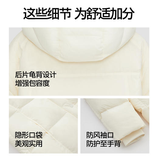 SIINSIIN泡芙羽绒服冬季中长款保暖加厚时尚连帽云朵面包服外套 商品图4