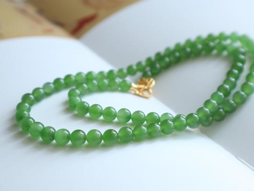 果绿色和田碧玉妈妈链6mm JY 商品图0