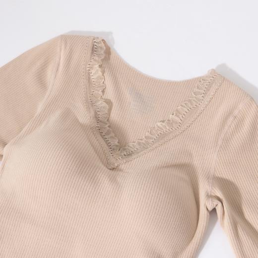 茧墨 10A暖绒双面磨毛二合一保暖打底衫（含胸垫） 商品图1