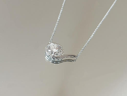 「轨迹」钻石18k白金网球拍项链 商品图0