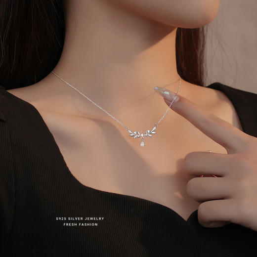 【月桂女神】s999纯银麦穗项链【YXS-A2818】 商品图3