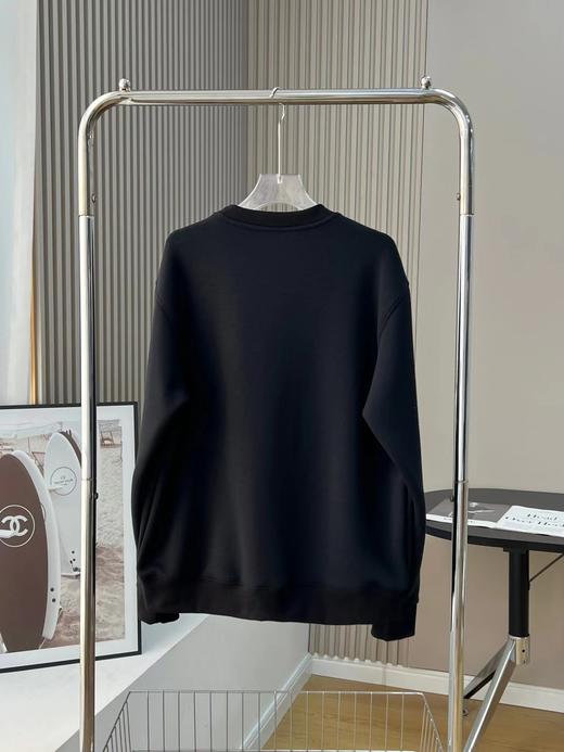 D110624秋冬新款胸前LOGO印花圆领加绒卫衣男款日常通勤百搭上衣 商品图1