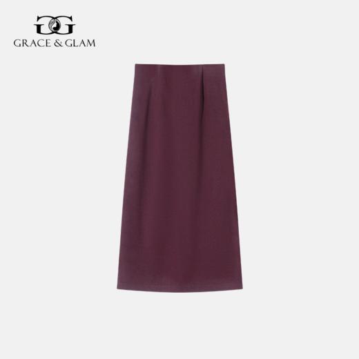 Grace&Glam 毛呢醋酸纸片人直筒半身裙 商品图0