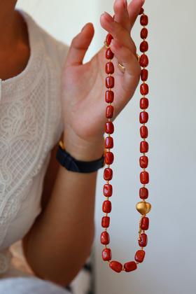 【双十一专供】18K金火焰纹南红随形项链 CR