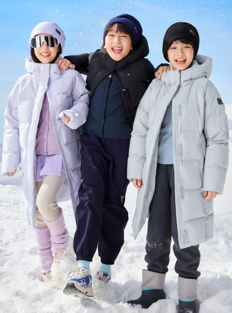 老米优品🎈【品牌授权】亲子款！❄下雪天的幸福感《长款厚款连帽羽绒服》森林棠 ,硬核御寒！ 90白鸭绒防寒保暖羽绒服 商品图10