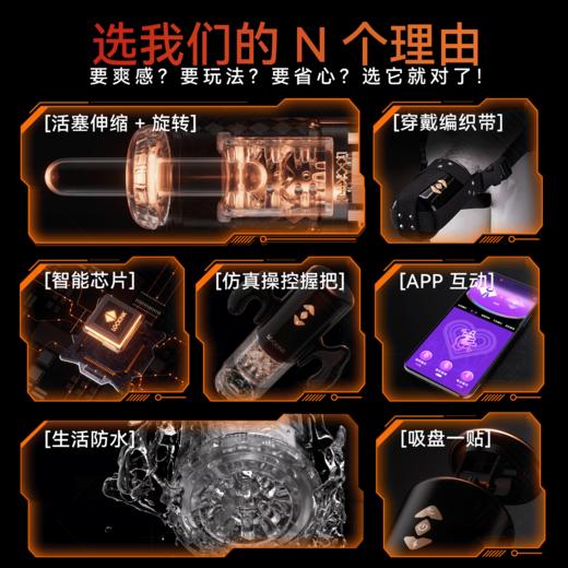 【电感飞机杯！！】LOCKINK索迹 电感杯旋转伸缩电击APP远程电感飞机杯 商品图1