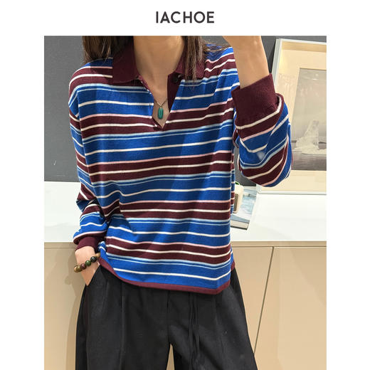 棉仓3621505018-彩条羊毛毛衣 商品图0