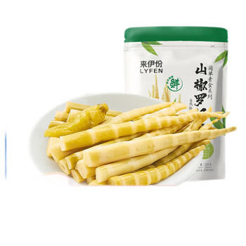 来伊份山椒罗汉笋250g泡椒竹笋尖开袋即食解馋小吃下饭菜手剥笋休闲零食 /休闲食品 /豆干/素食零食 /卤味蔬菜零食 商品图2