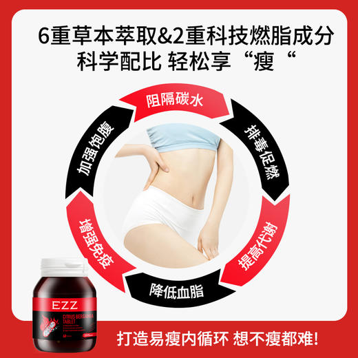 EZZ佛手柑片阻隔糖碳油体重管理助代谢60粒 hr13 商品图1