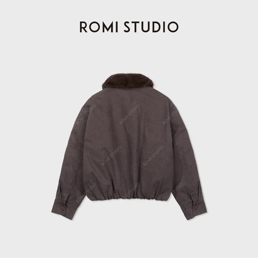 ROMI STUDIO丹麦水貂毛领90白鹅绒老钱气质羽绒派克服RWCWW87003 商品图1