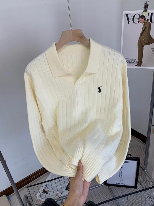 D110627精典老钱风复古Polo领针织衫毛衣女款 商品图12