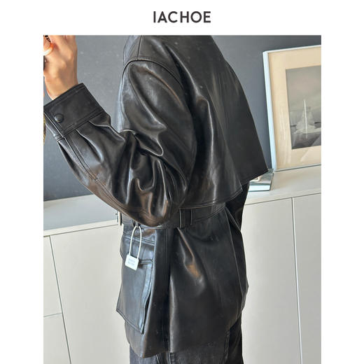 棉仓3661527001-帅气风衣款羊皮皮衣 商品图4