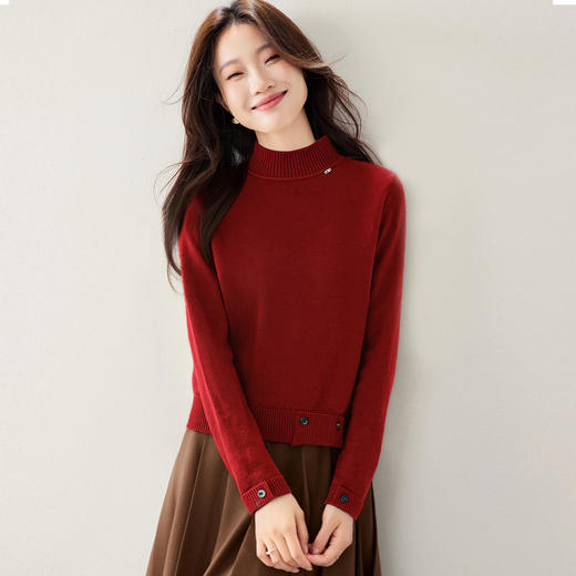软糯半高领毛衣内搭厚款，保暖洋气内搭高级感针织打底衫CC-ML-2153 商品图3