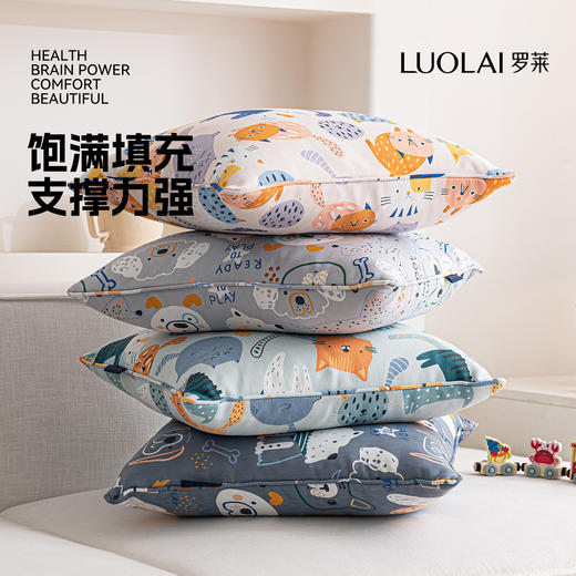 罗莱软装 旺旺日记抱枕深灰色 45*45cm 商品图4